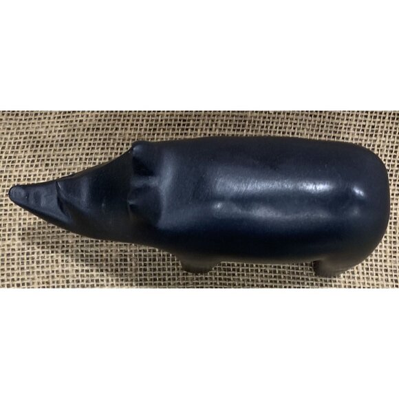Black Wooden Rhino and Elephant Hand Carved Figurine or Paper Weight - Picture 10 of 16